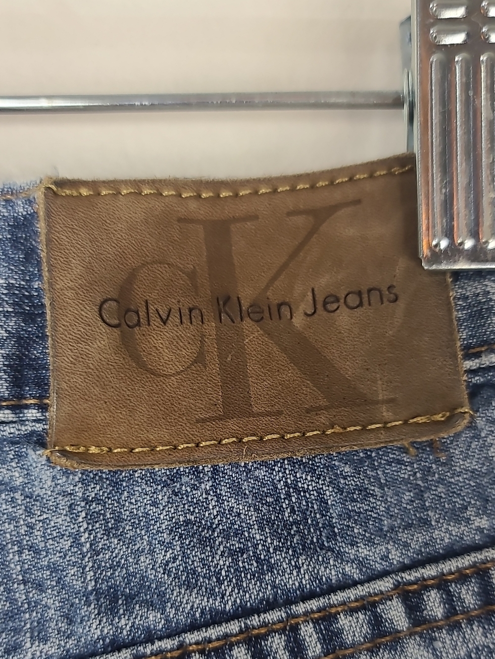RARE Calvin Klein CK 412 Calvin Boot Doublestone Classic Mid-Rise Blue Jeans 6 - Picture 10 of 14